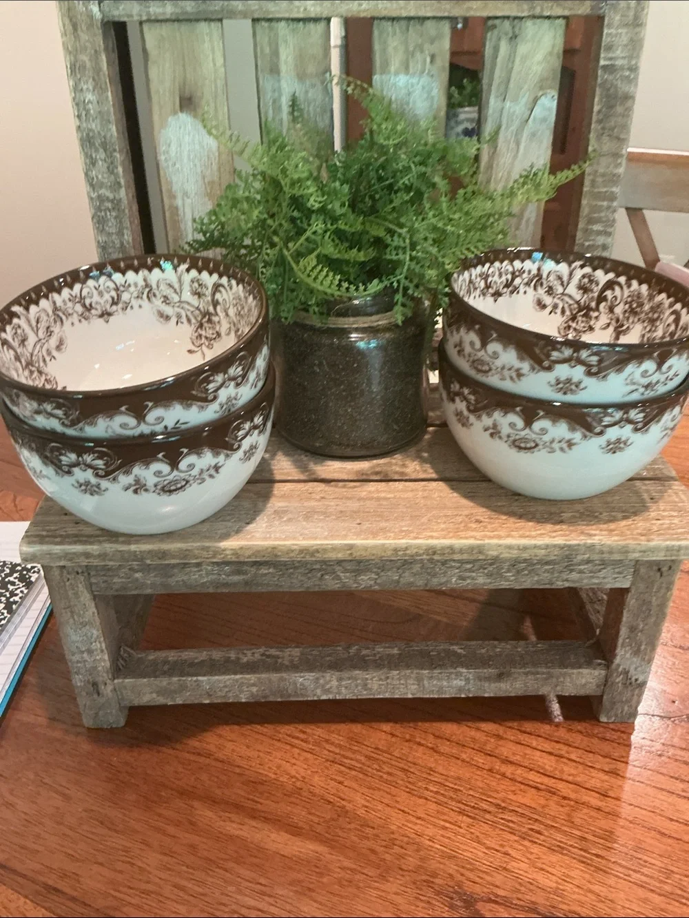 *Out of Stock Online* Hobby Lobby Brown Toile Mini Bowls - Set of 4